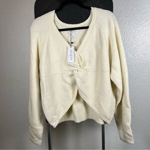 Velvet Women’s Cream Boucle MultiWay Wear Sweater Size L